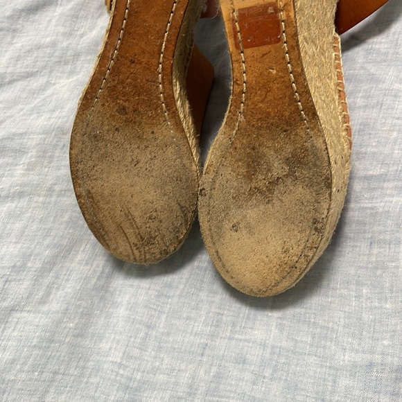 Chloe tan leather wedge Espadrilles - Picture 4 of 8